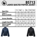 BURNSIDE QUILTED PUFFER JACKET - B5713