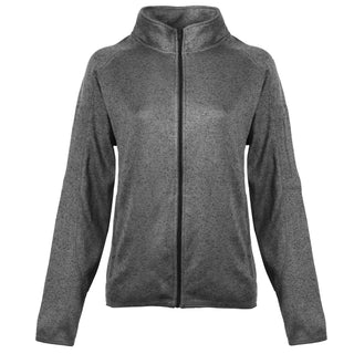 Buy heather-charcoal Burnside Ladies Long Sleeve Sweater Knit Jacket - B5901