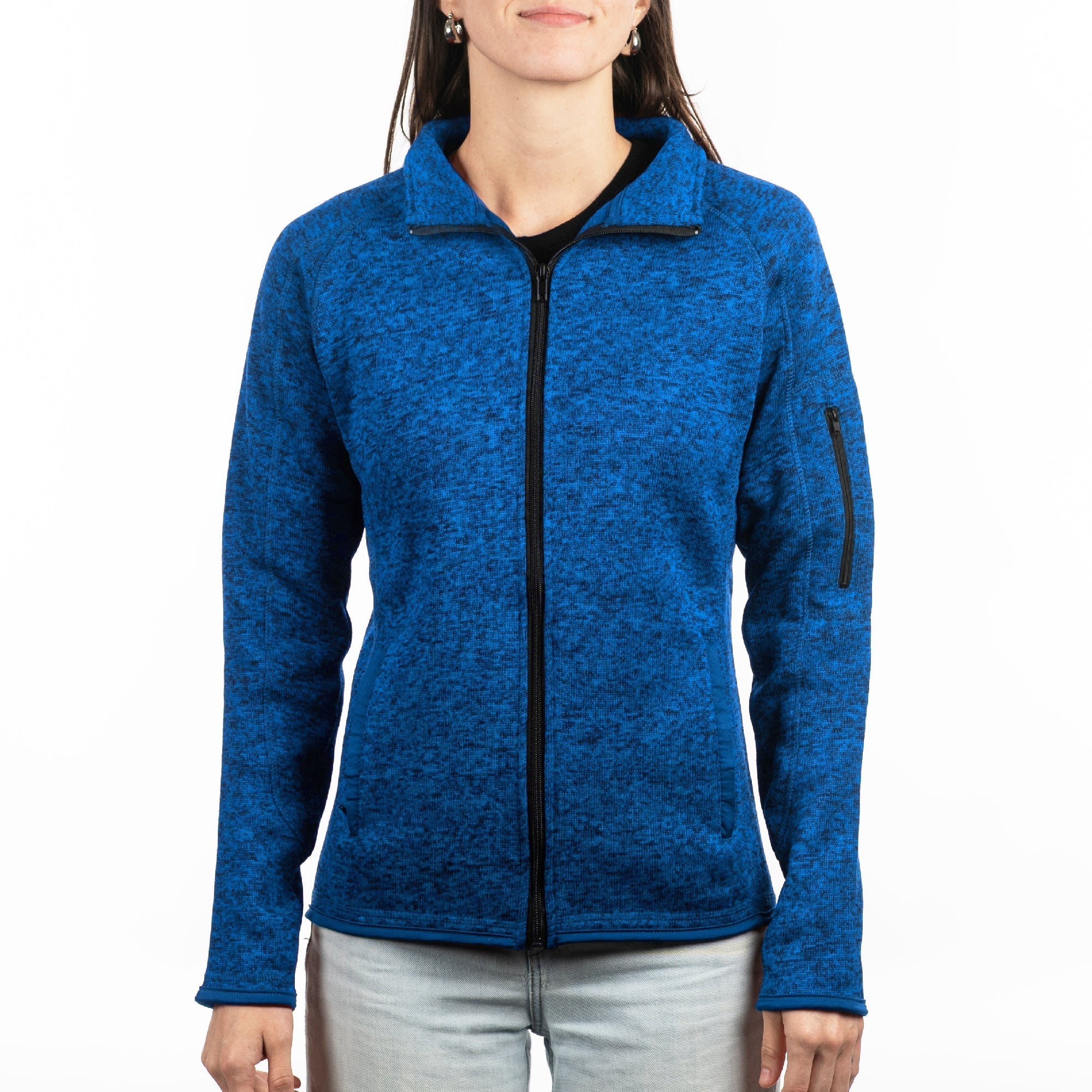 LADIES FULL ZIP SWEATER KNIT JACKET - B5901 | Burnside Sierra