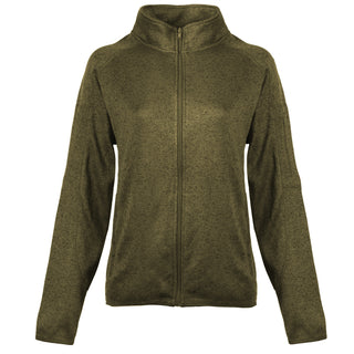 Buy military-green Burnside Ladies Long Sleeve Sweater Knit Jacket - B5901