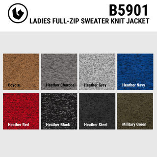LADIES FULL ZIP SWEATER KNIT JACKET - B5901