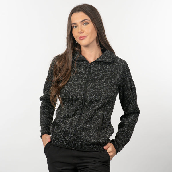 Burnside Ladies Long Sleeve Sweater Knit Jacket - B5901