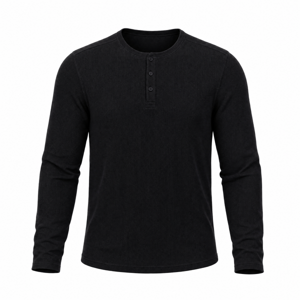 THERMAL HENLEY TOP - B8101