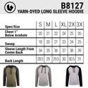 YARN DYED LONG SLEEVE KNIT HOODIE - B8127