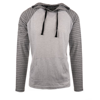 YARN DYED LONG SLEEVE KNIT HOODIE - B8127