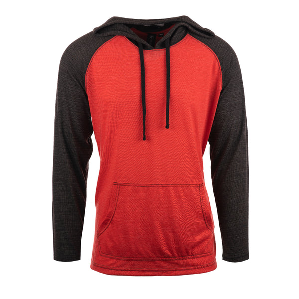 YARN DYED LONG SLEEVE KNIT HOODIE - B 8127A