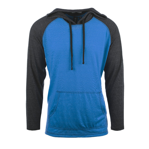YARN DYED LONG SLEEVE KNIT HOODIE - B 8127A
