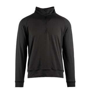 Buy heather-black SOFT JERSEY QUARTER ZIP - B8167