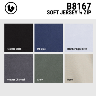 SOFT JERSEY QUARTER ZIP - B8167