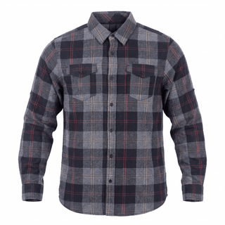 Buy black-steel MENS L/S Y/D PLAID FLANNEL SHIRT - B8210
