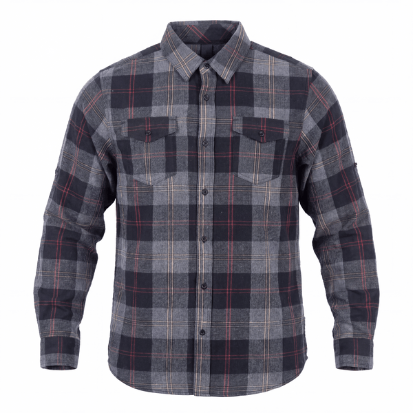 MENS L/S Y/D PLAID FLANNEL SHIRT - B8210