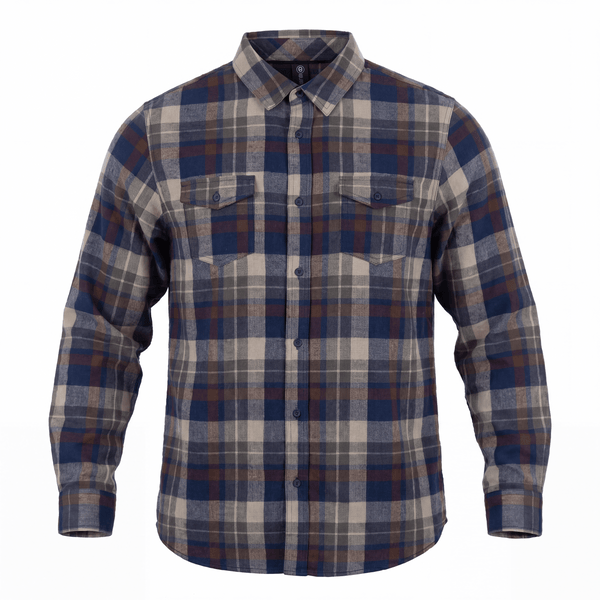MENS L/S Y/D PLAID FLANNEL SHIRT - B8210