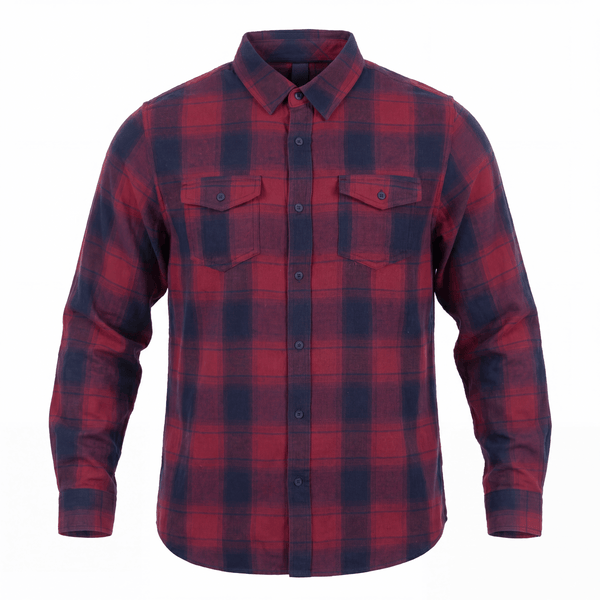 MENS L/S Y/D PLAID FLANNEL SHIRT - B8210