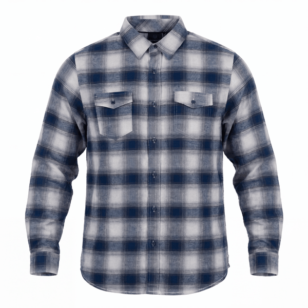 MENS L/S Y/D PLAID FLANNEL SHIRT - B8210