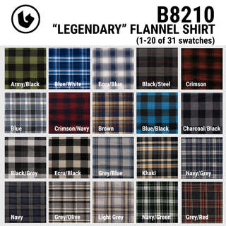 MENS L/S Y/D PLAID FLANNEL SHIRT - B8210