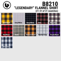 MENS L/S Y/D PLAID FLANNEL SHIRT - B8210