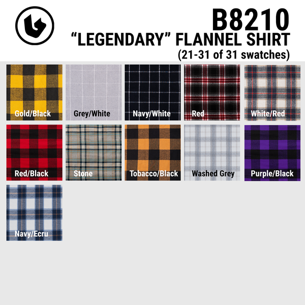 MENS L/S Y/D PLAID FLANNEL SHIRT - B8210