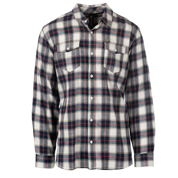 MENS L/S Y/D PLAID FLANNEL SHIRT - B8210