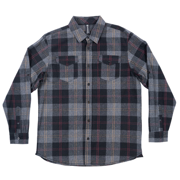MENS L/S Y/D PLAID FLANNEL SHIRT - B 8210
