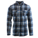 MENS L/S Y/D PLAID FLANNEL SHIRT - B 8210