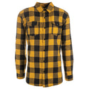 MENS L/S Y/D PLAID FLANNEL SHIRT - B 8210