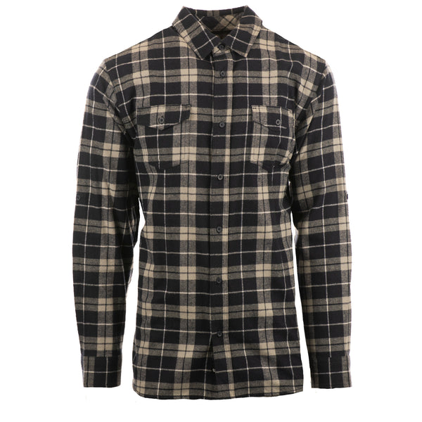 MENS L/S Y/D PLAID FLANNEL SHIRT - B 8210