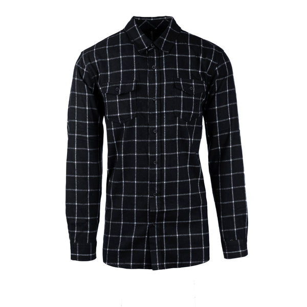 MENS L/S Y/D PLAID FLANNEL SHIRT - B 8210