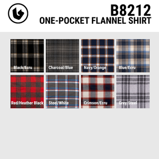 MENS L/S Y/D PLAID FLANNEL SHIRT - B8212