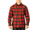 MENS L/S YD PLAID FLANNEL SNAP SHIRT - B 8219