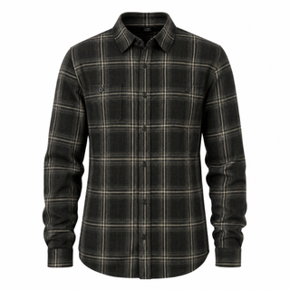 Buy black-army MENS FLANNEL SHIRT - B8220