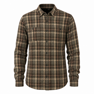 Buy grey-ecru MENS FLANNEL SHIRT - B8220