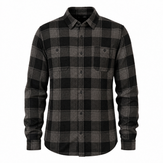 Buy grey-black MENS FLANNEL SHIRT - B8220
