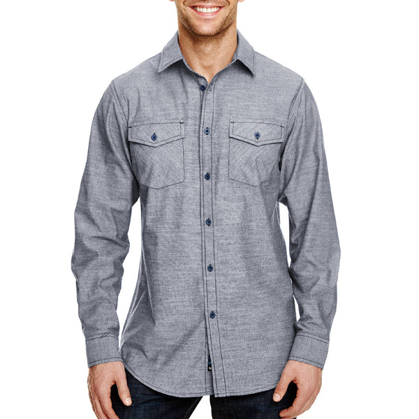 Burnside Mens Long Sleeve All Day Chambray - B8255