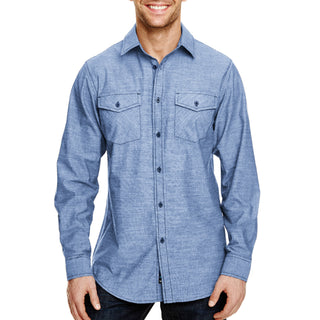 Buy light-denim Burnside Mens Long Sleeve All Day Chambray - B8255