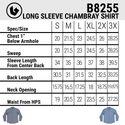 MENS LONG SLEEVE CHAMBRAY SHIRT - B8255