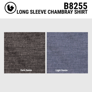 MENS LONG SLEEVE CHAMBRAY SHIRT - B8255