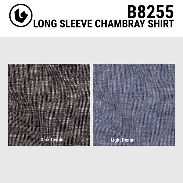 MENS LONG SLEEVE CHAMBRAY SHIRT - B8255