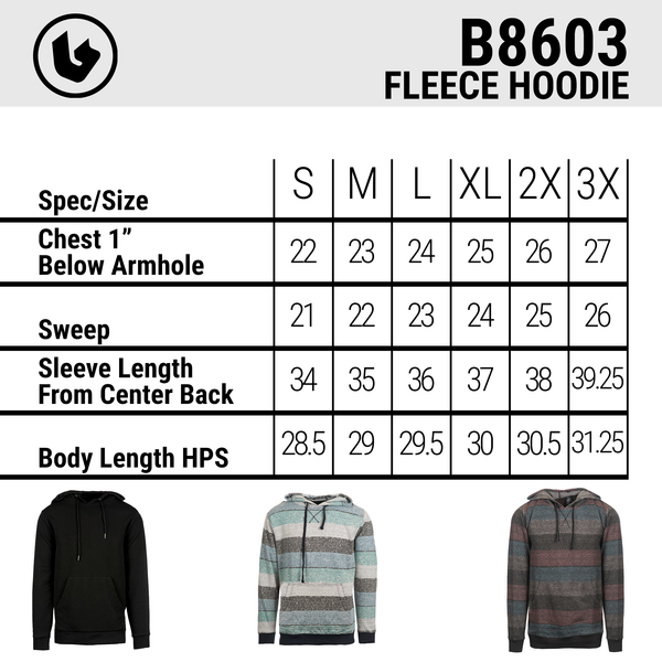 MENS FLEECE PULLOVER - B8603