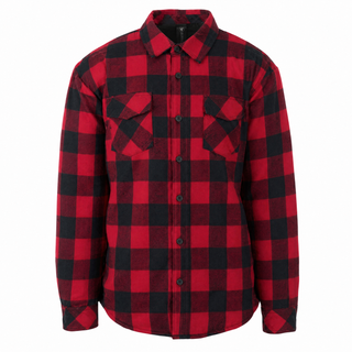 Buy red-black MENS FLANNEL JACKET WITH POLY LINING - B8610