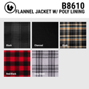 MENS FLANNEL JACKET WITH POLY LINING - B8610