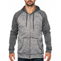 BURNSIDE FULL ZIP PERFORMANCE RAGLAN HOODIE 210 GSM - B 8660