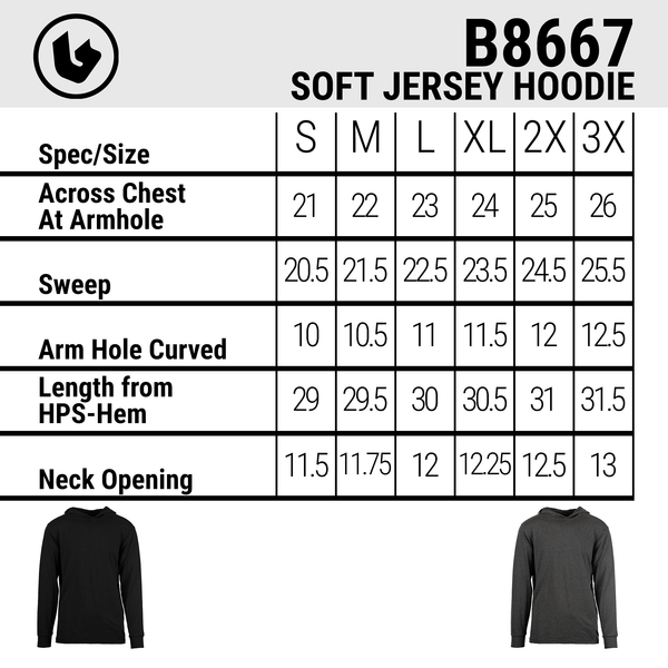 SOFT JERSEY HOODIE - B8667