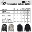 PERFORMANCE RAGLAN PULLOVER HOODIE - B8670