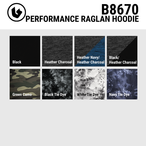 PERFORMANCE RAGLAN PULLOVER HOODIE - B8670