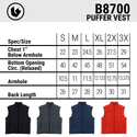 PUFFER VEST - B8700