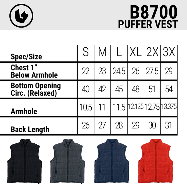 PUFFER VEST - B8700