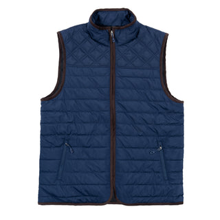 Buy navy FLANNEL LINED PUFFER VEST - B8710