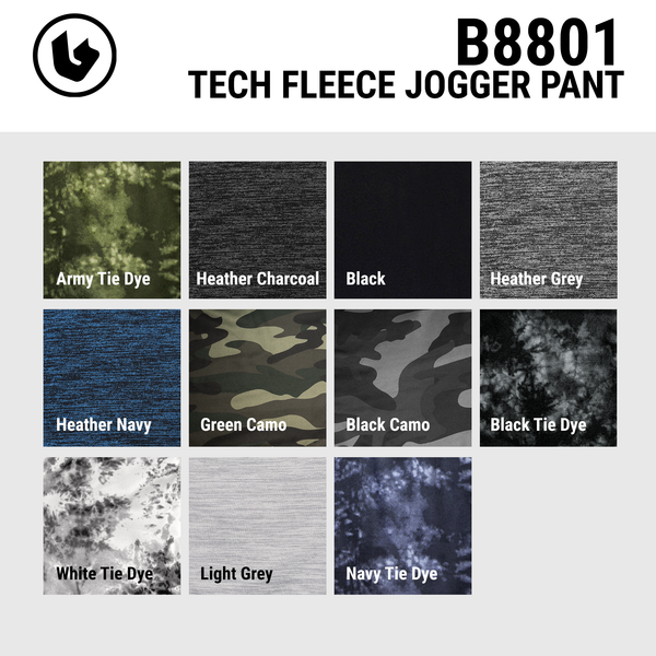 BURNSIDE TECH FLEECE KNIT JOGGER PANT - B8801
