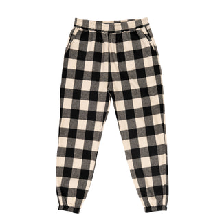Buy ecru-black FLANNEL JOGGER PANT- COMFY COLLECTION - B 8810