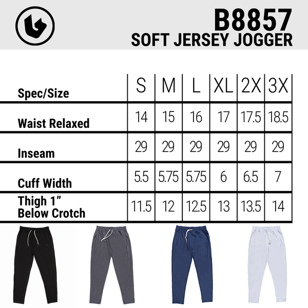 SOFT JERSEY JOGGER  - B8857